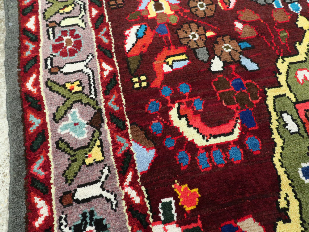 Vintage Persian Hamadan Rug, No.26263 - Staging