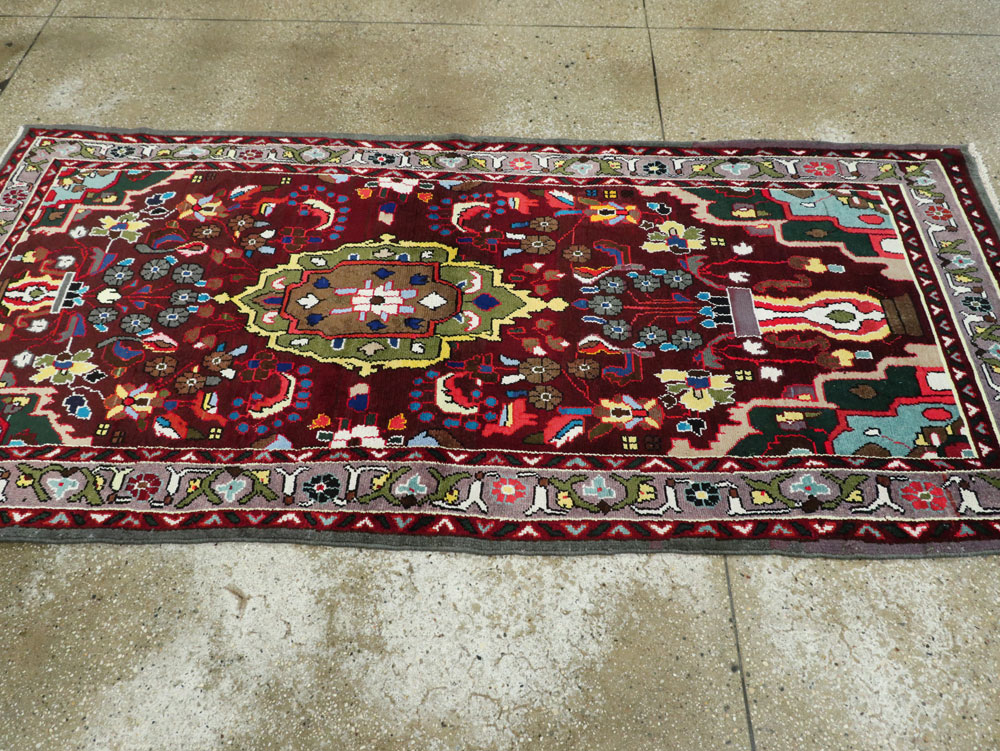 Vintage Persian Hamadan Rug, No.26263 - Staging