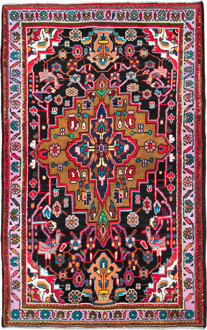 Vintage Persian Hamadan Rug, No.26265 - Staging