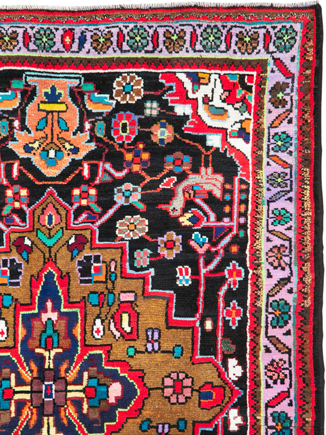 Vintage Persian Hamadan Rug, No.26265 - Staging