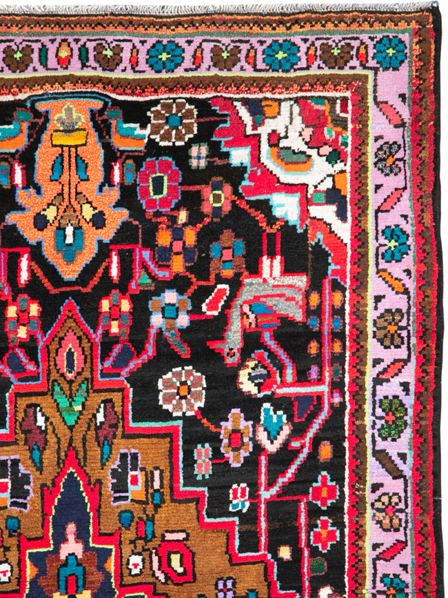 Vintage Persian Hamadan Rug, No.26265 - Staging