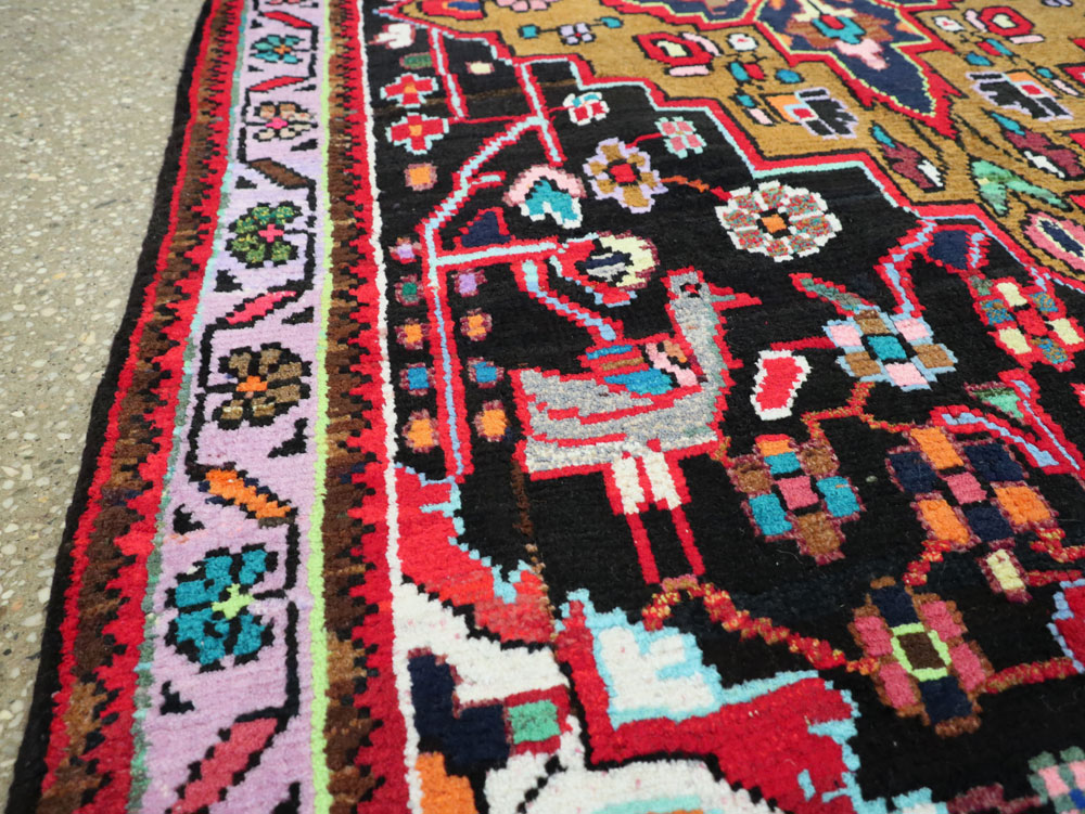 Vintage Persian Hamadan Rug, No.26265 - Staging