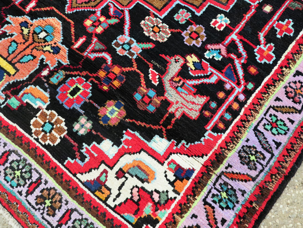 Vintage Persian Hamadan Rug, No.26265 - Staging