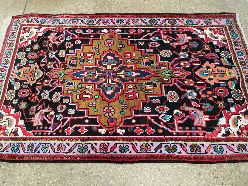 Vintage Persian Hamadan Rug, No.26265 - Staging
