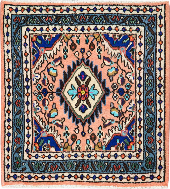 Vintage Square Hamadan Rug, No.26267 - Staging