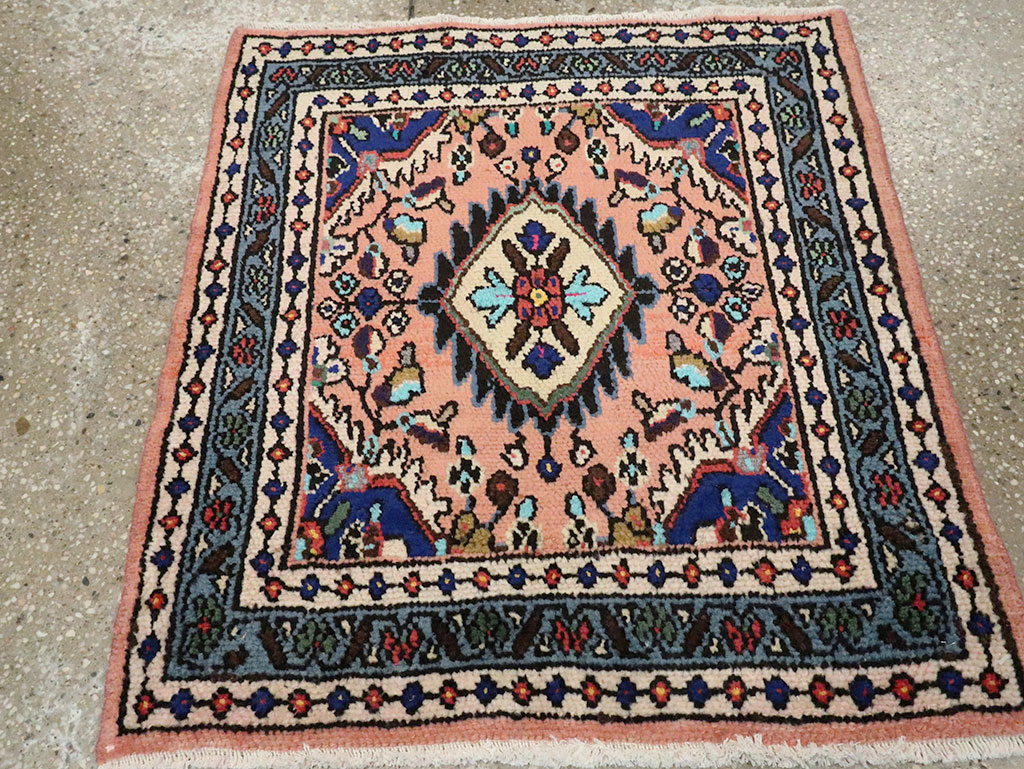 Vintage Square Hamadan Rug, No.26267 - Staging
