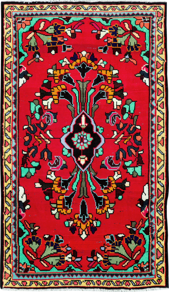 Vintage Persian Hamadan Rug, No.26271 - Staging