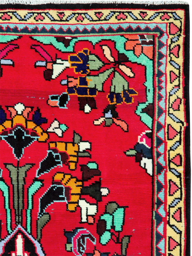 Vintage Persian Hamadan Rug, No.26271 - Staging