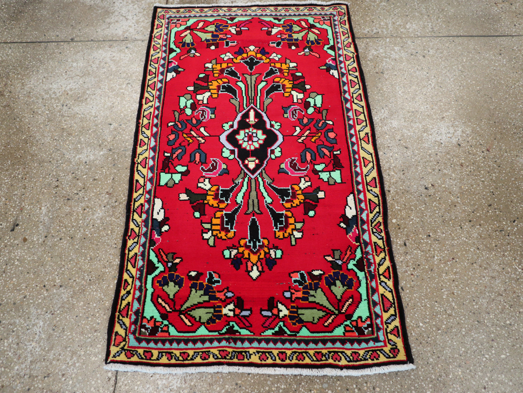 Vintage Persian Hamadan Rug, No.26271 - Staging