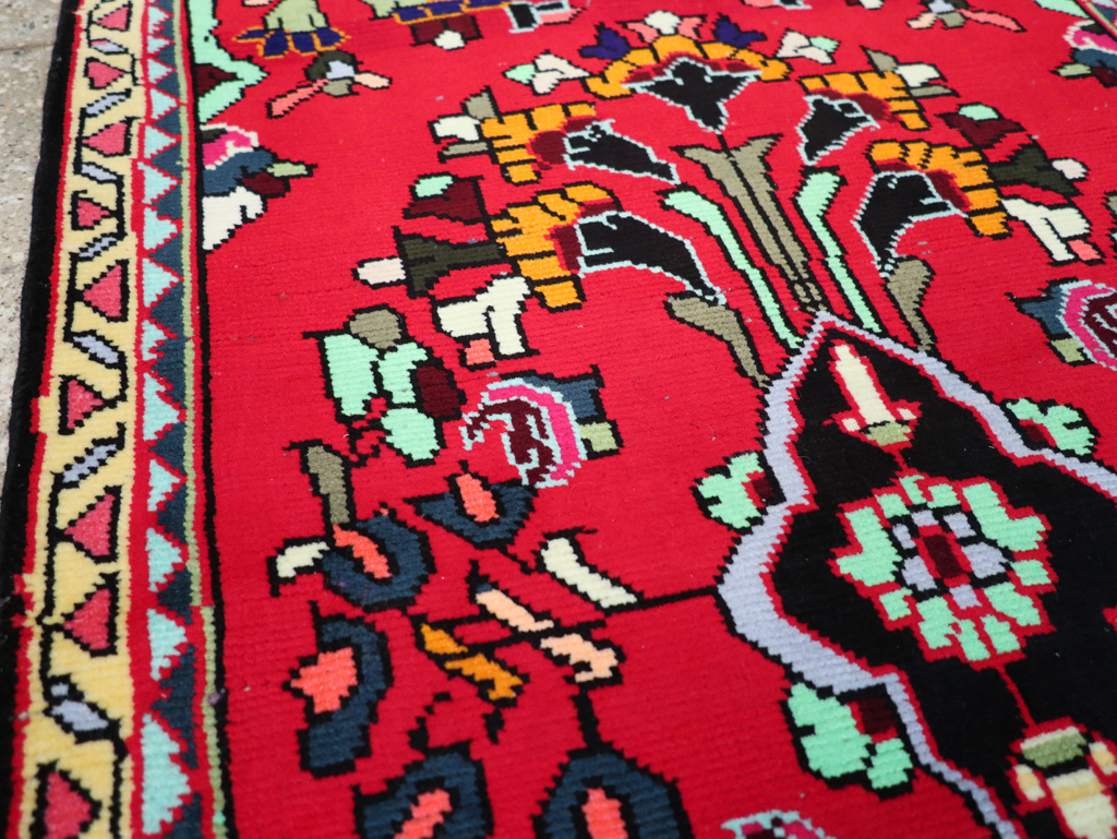 Vintage Persian Hamadan Rug, No.26271 - Staging