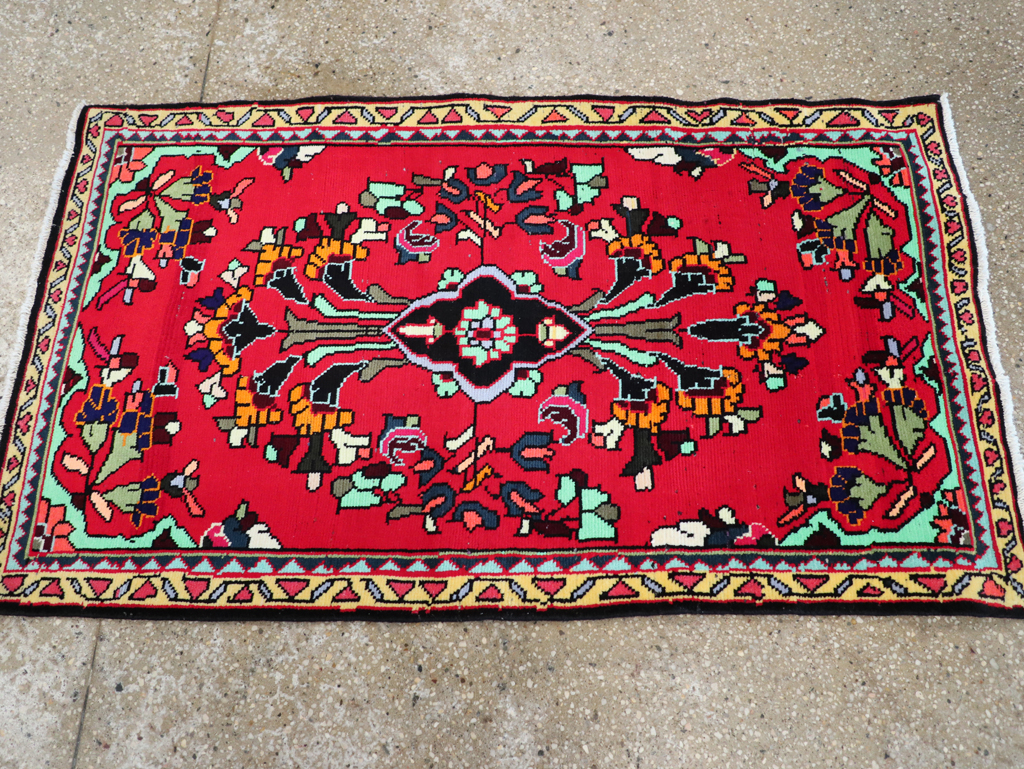Vintage Persian Hamadan Rug, No.26271 - Staging