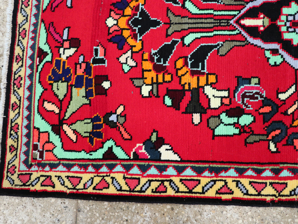 Vintage Persian Hamadan Rug, No.26271 - Staging