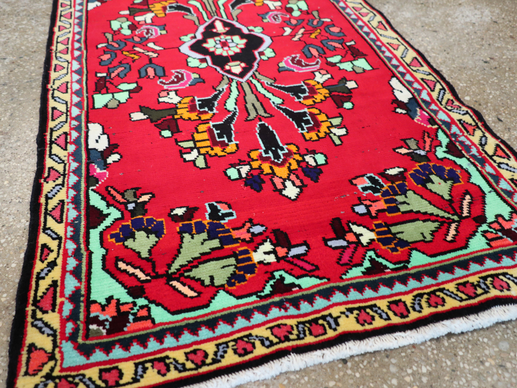 Vintage Persian Hamadan Rug, No.26271 - Staging