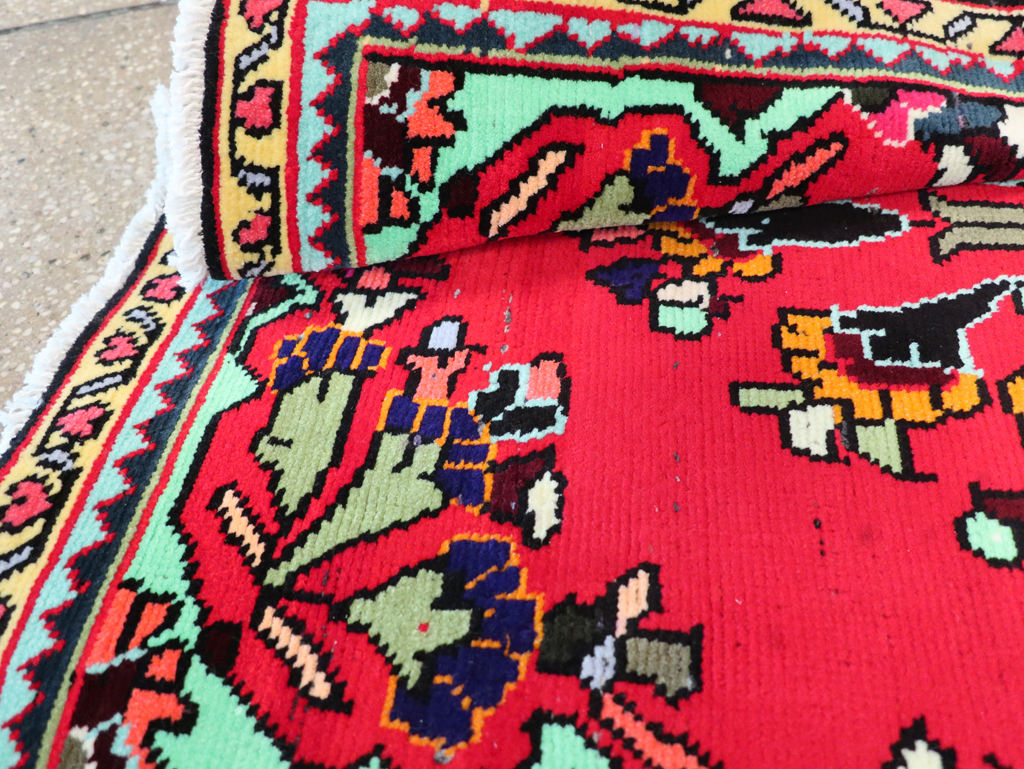 Vintage Persian Hamadan Rug, No.26271 - Staging