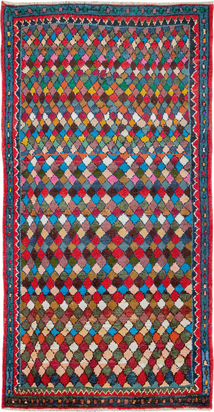 Vintage Persian Hamadan Rug, No.26277 - Staging