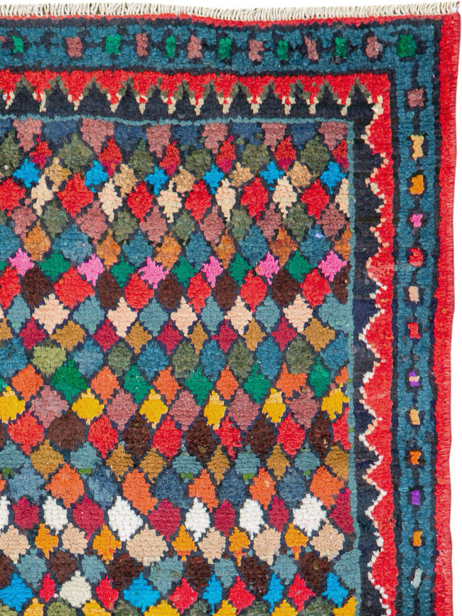 Vintage Persian Hamadan Rug, No.26277 - Staging