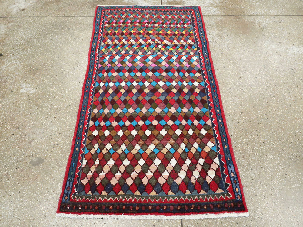 Vintage Persian Hamadan Rug, No.26277 - Staging