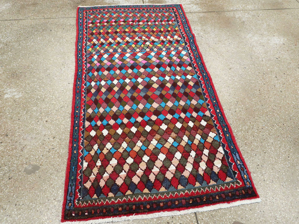 Vintage Persian Hamadan Rug, No.26277 - Staging