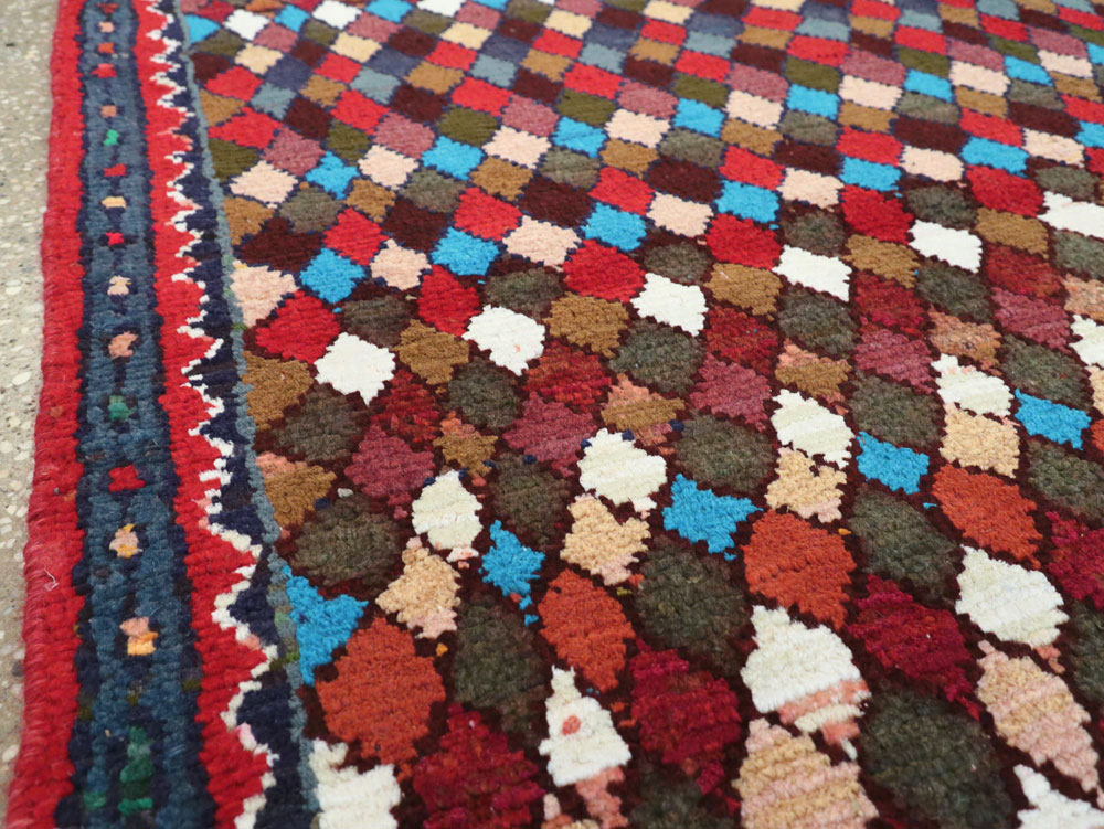 Vintage Persian Hamadan Rug, No.26277 - Staging