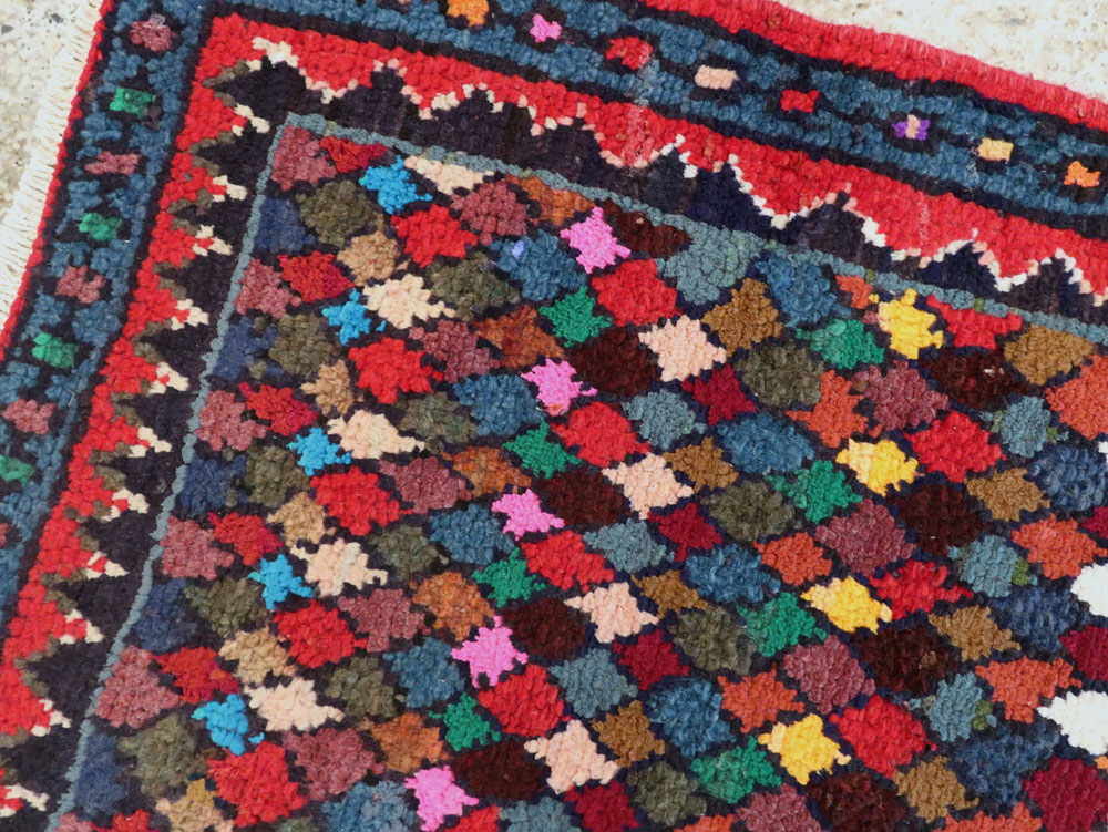 Vintage Persian Hamadan Rug, No.26277 - Staging