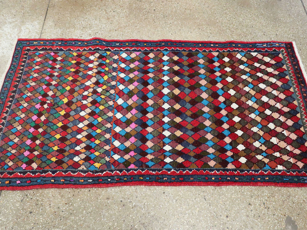 Vintage Persian Hamadan Rug, No.26277 - Staging