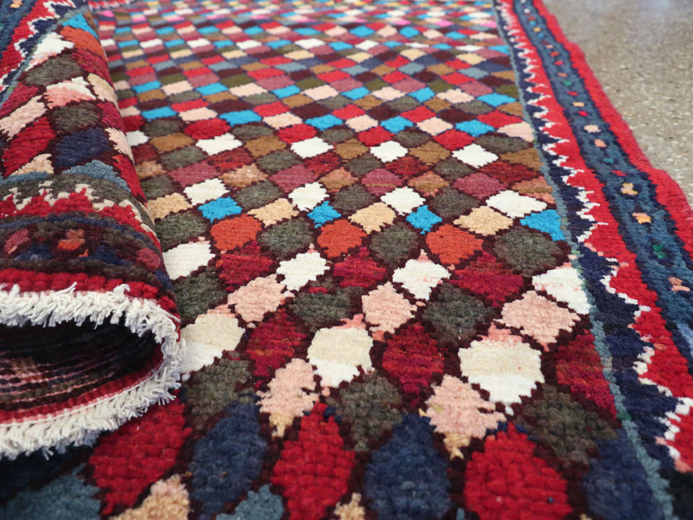 Vintage Persian Hamadan Rug, No.26277 - Staging