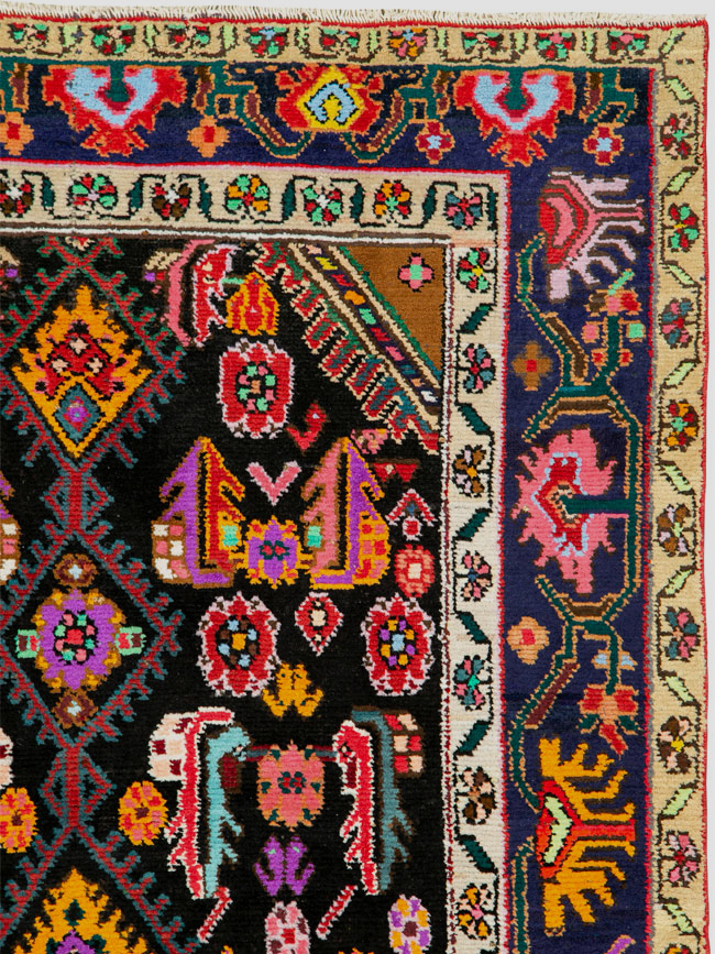 Vintage Persian Hamadan Gallery Carpet, No.26278 - Staging