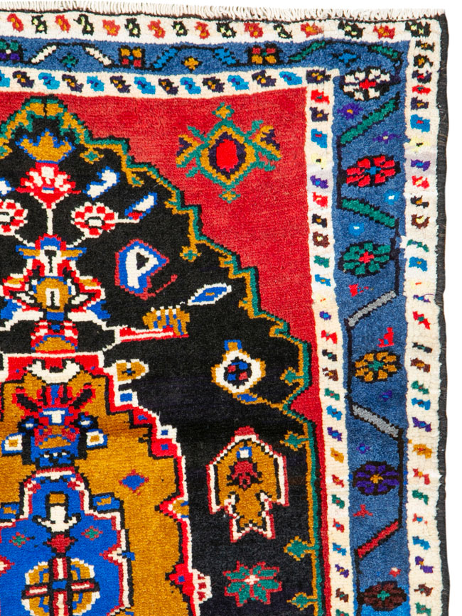 Vintage Persian Hamadan Rug, No.26279 - Staging