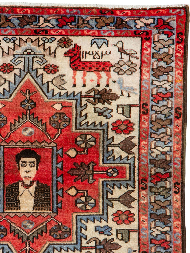 Vintage Persian Hamadan Rug, No.26283 - Staging