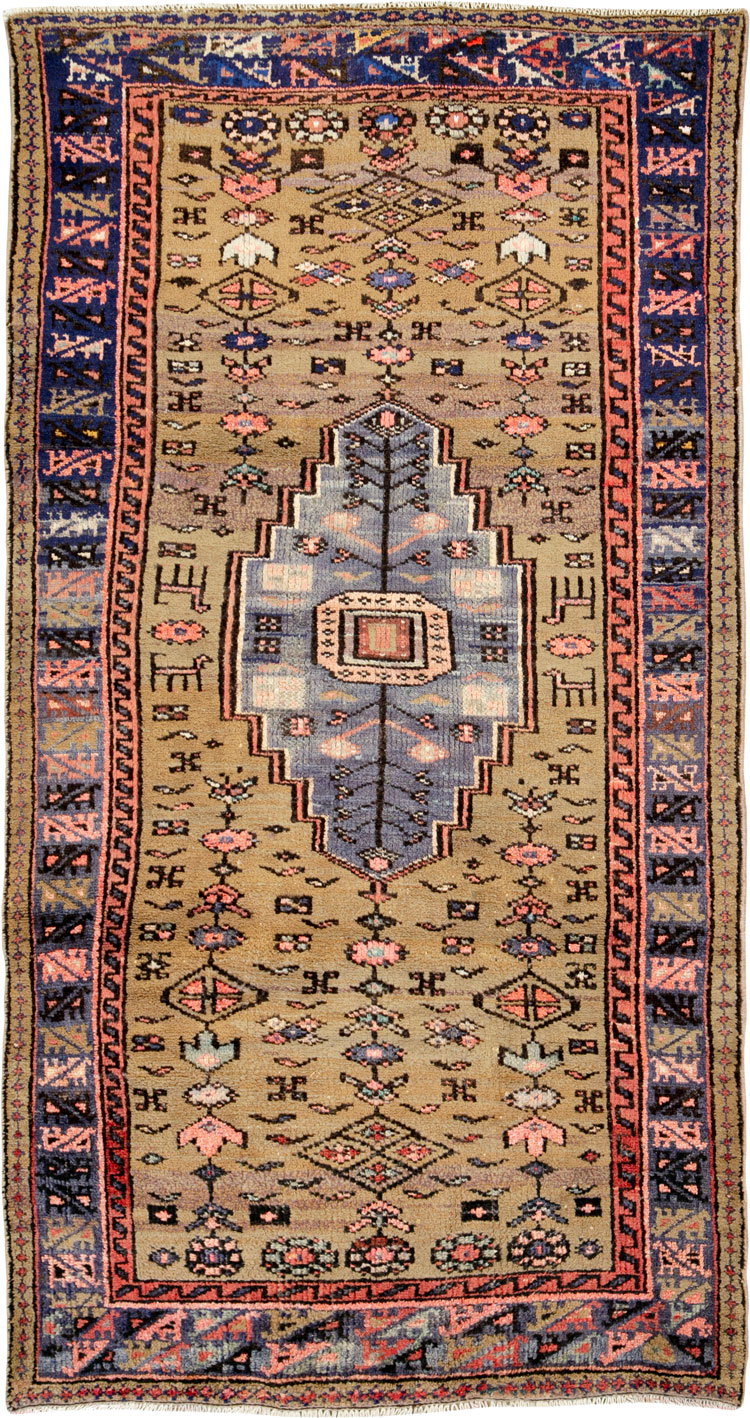 Vintage Persian Hamadan Rug, No.26284 - Staging