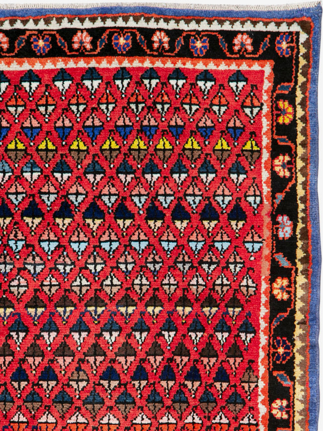 Vintage Persian Hamadan Rug, No.26289 - Staging