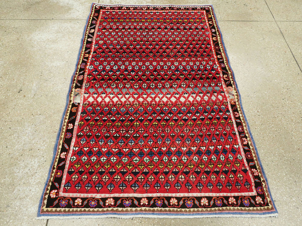 Vintage Persian Hamadan Rug, No.26289 - Staging