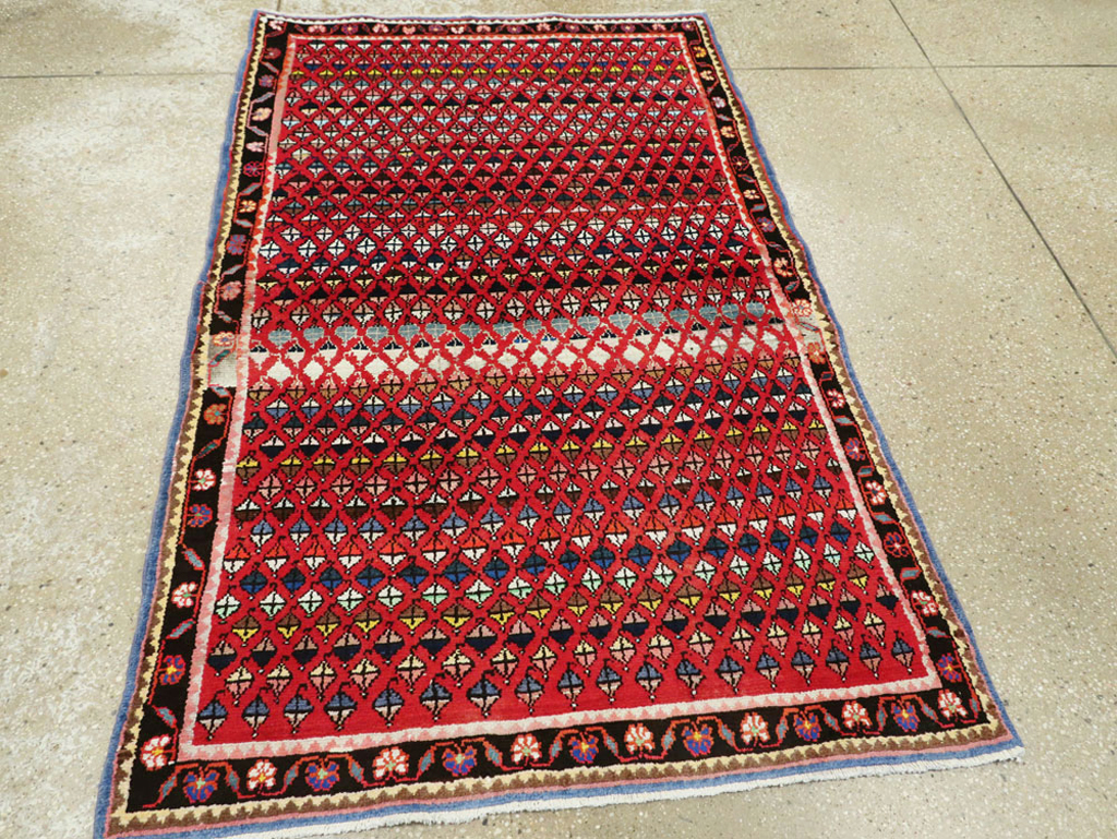 Vintage Persian Hamadan Rug, No.26289 - Staging