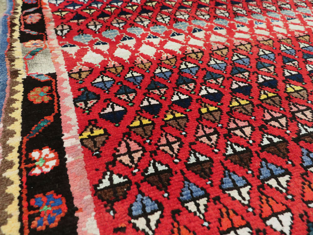 Vintage Persian Hamadan Rug, No.26289 - Staging