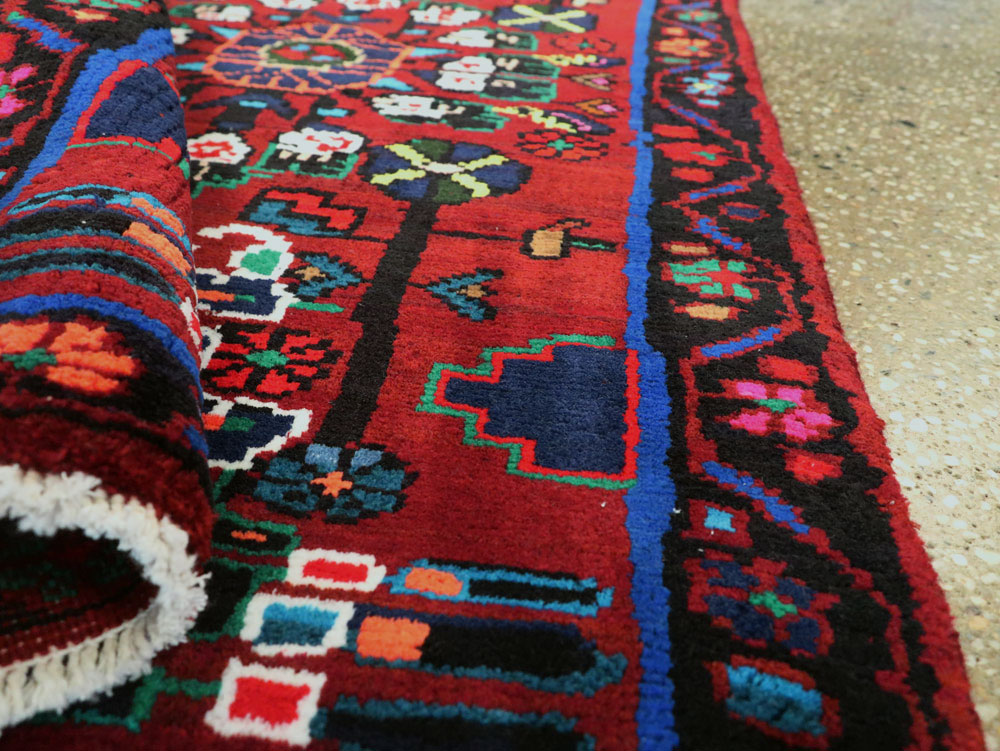 Vintage Persian Hamadan Rug, No.26290 - Staging