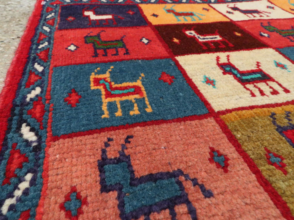 Vintage Persian Mahal Square Rug (Pair: 1 of 2), No.26292 - Staging