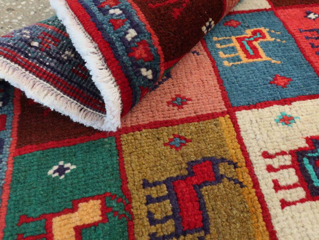 Vintage Persian Mahal Square Rug (Pair: 1 of 2), No.26292 - Staging