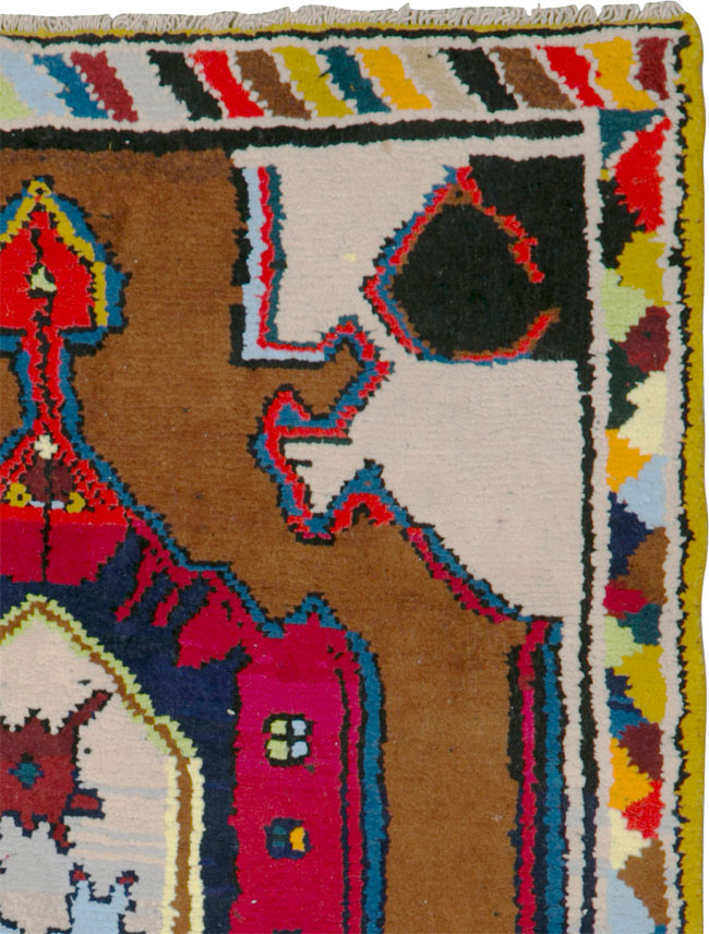 Vintage Persian Hamadan Rug, No.26304 - Staging