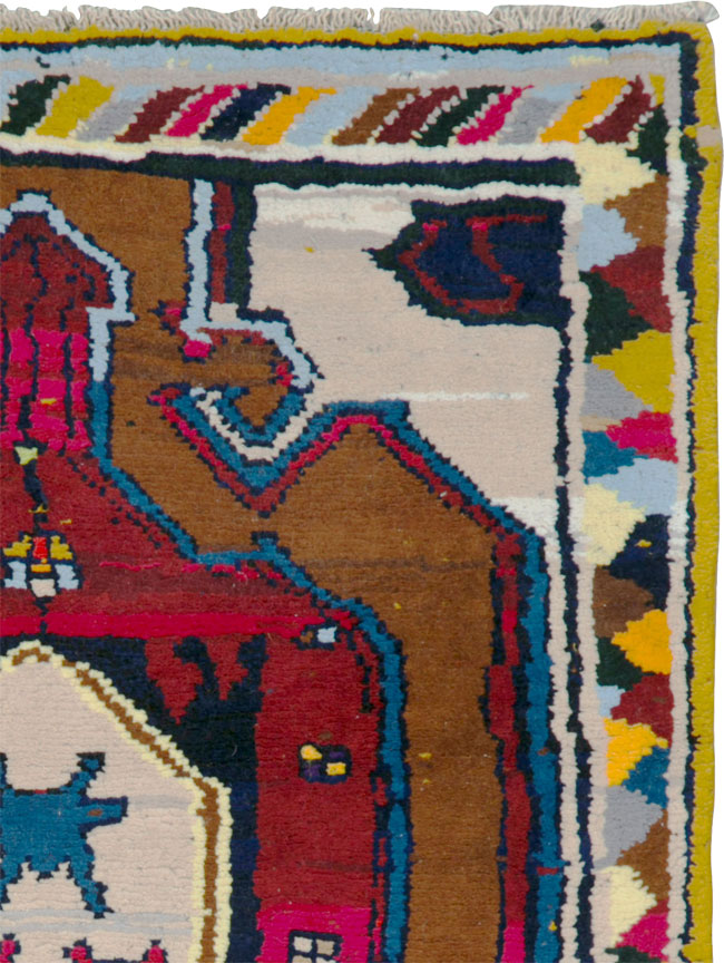 Vintage Persian Hamadan Rug, No.26304 - Staging