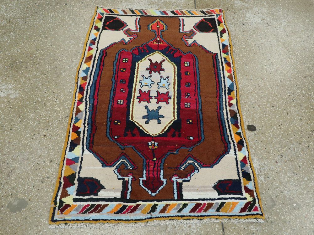 Vintage Persian Hamadan Rug, No.26304 - Staging