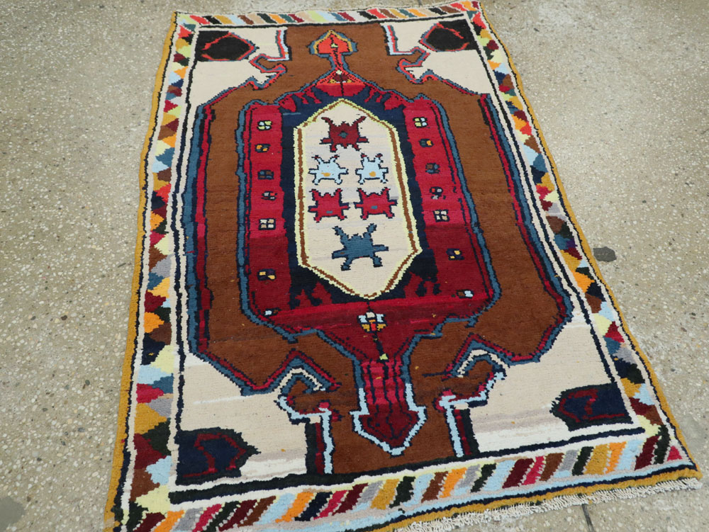 Vintage Persian Hamadan Rug, No.26304 - Staging