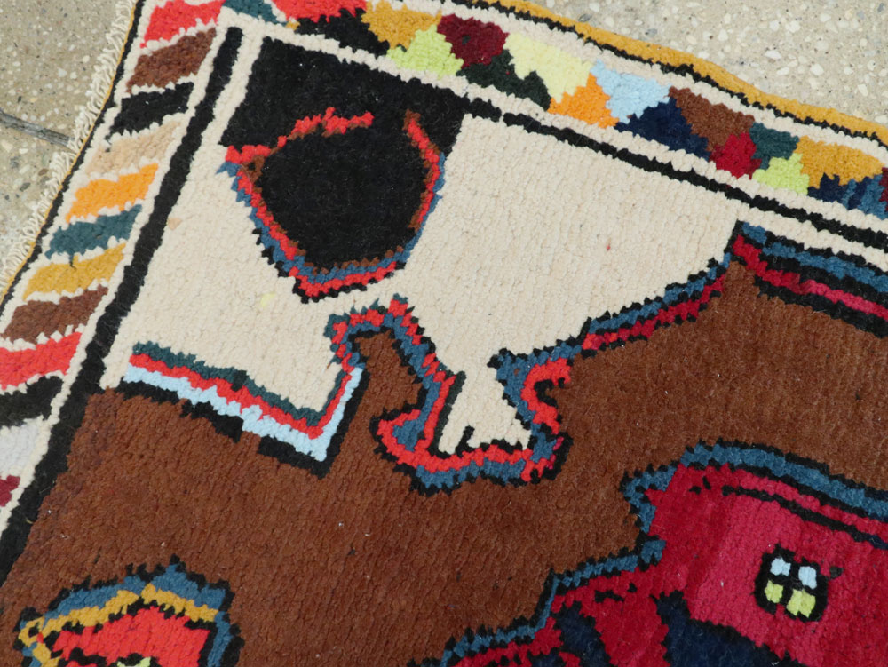 Vintage Persian Hamadan Rug, No.26304 - Staging