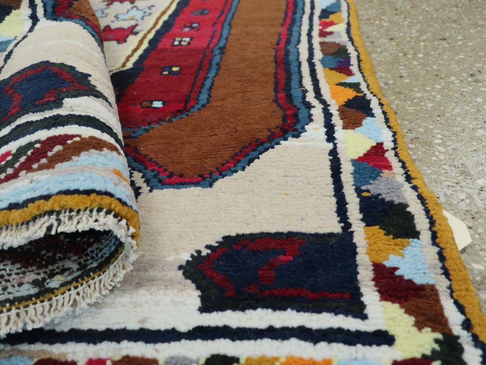 Vintage Persian Hamadan Rug, No.26304 - Staging