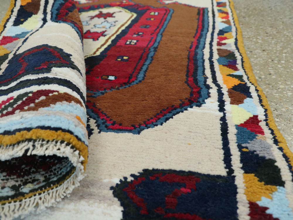 Vintage Persian Hamadan Rug, No.26304 - Staging
