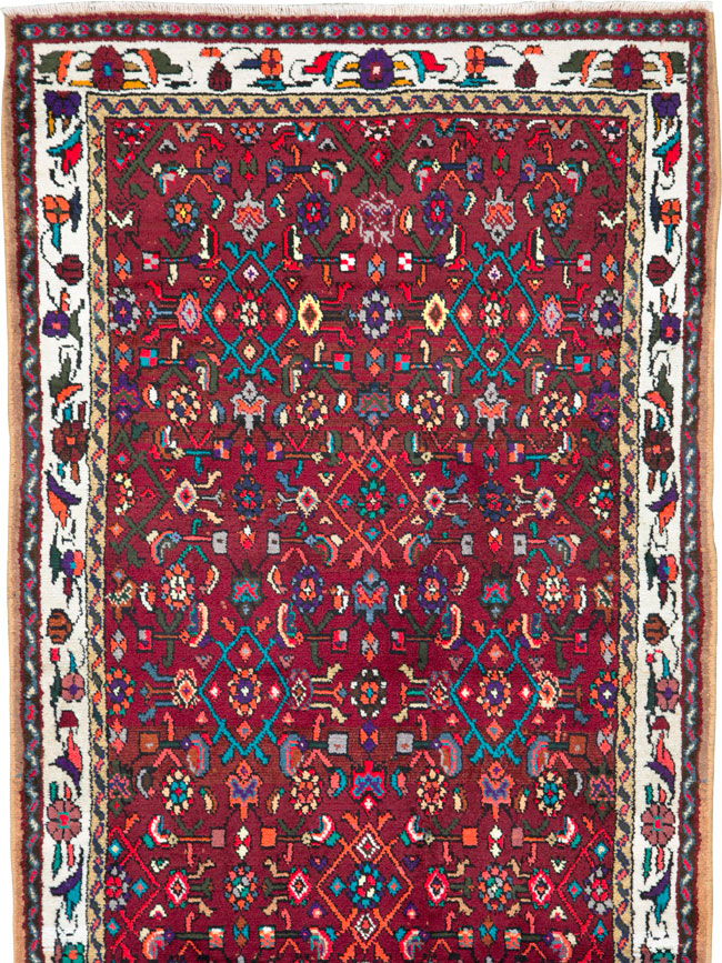 Vintage Persian Hamadan Rug, No.26306 - Staging