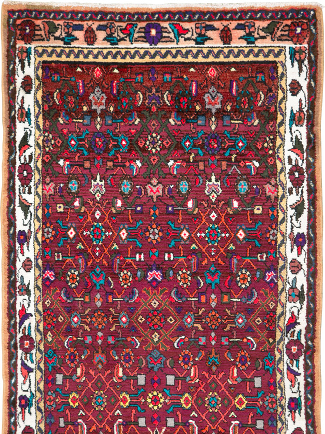 Vintage Persian Hamadan Rug, No.26306 - Staging