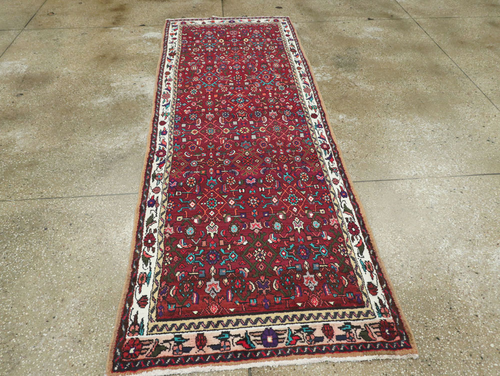 Vintage Persian Hamadan Rug, No.26306 - Staging