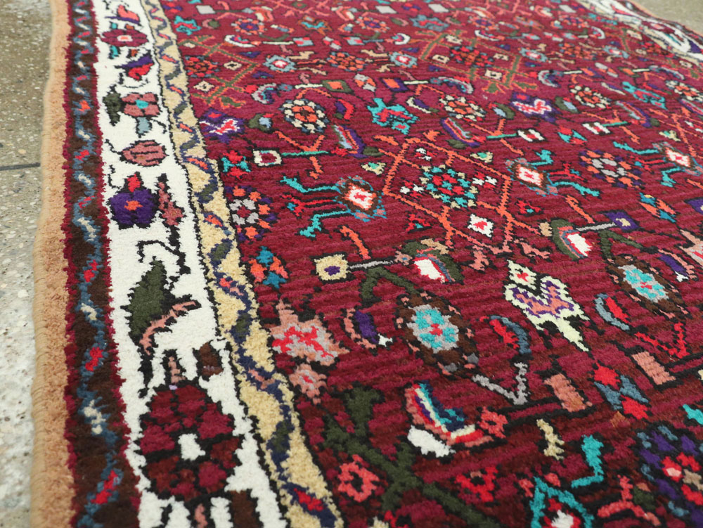 Vintage Persian Hamadan Rug, No.26306 - Staging
