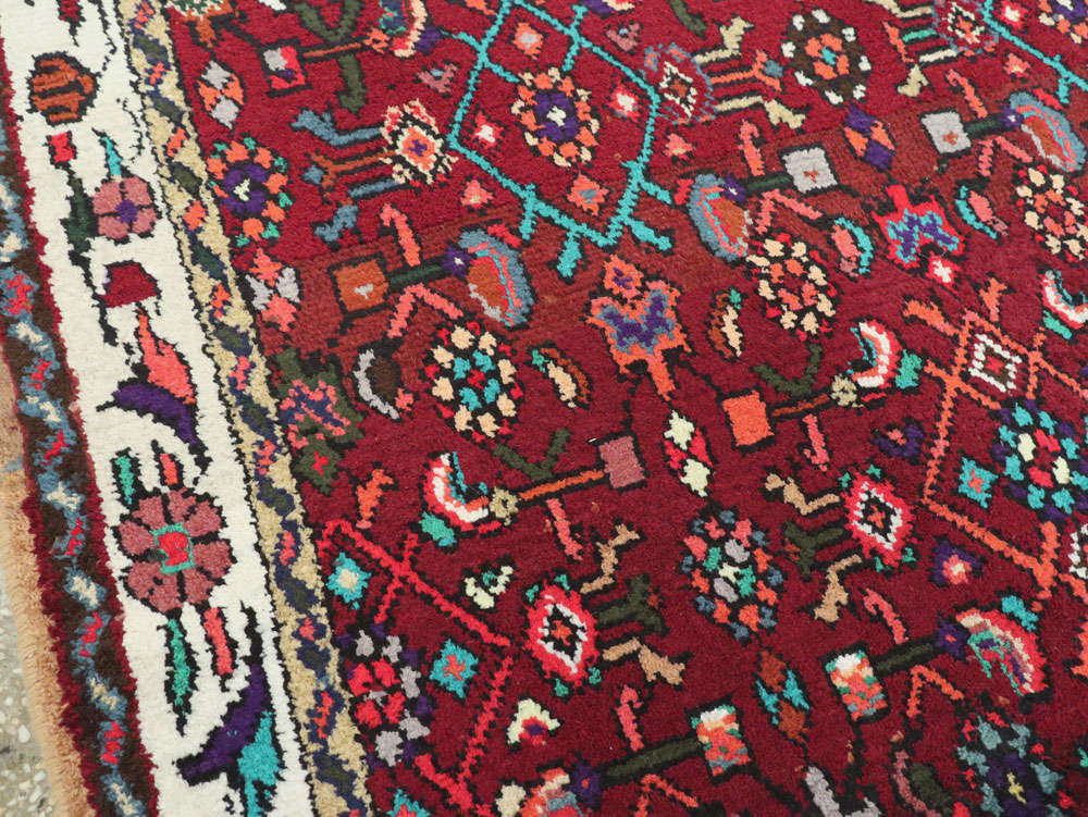 Vintage Persian Hamadan Rug, No.26306 - Staging