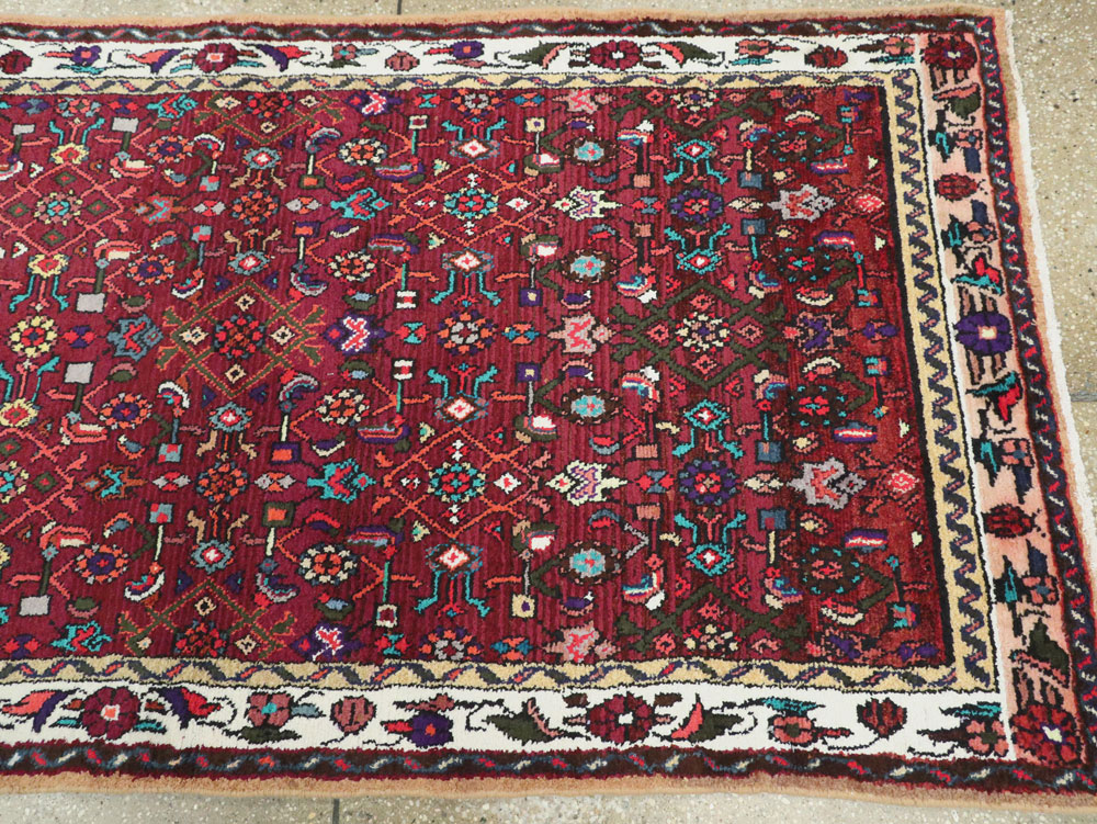 Vintage Persian Hamadan Rug, No.26306 - Staging